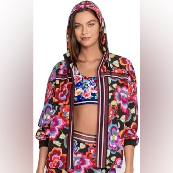 Johnny Was Floral Athletic Jacket - Picture 7 of 12